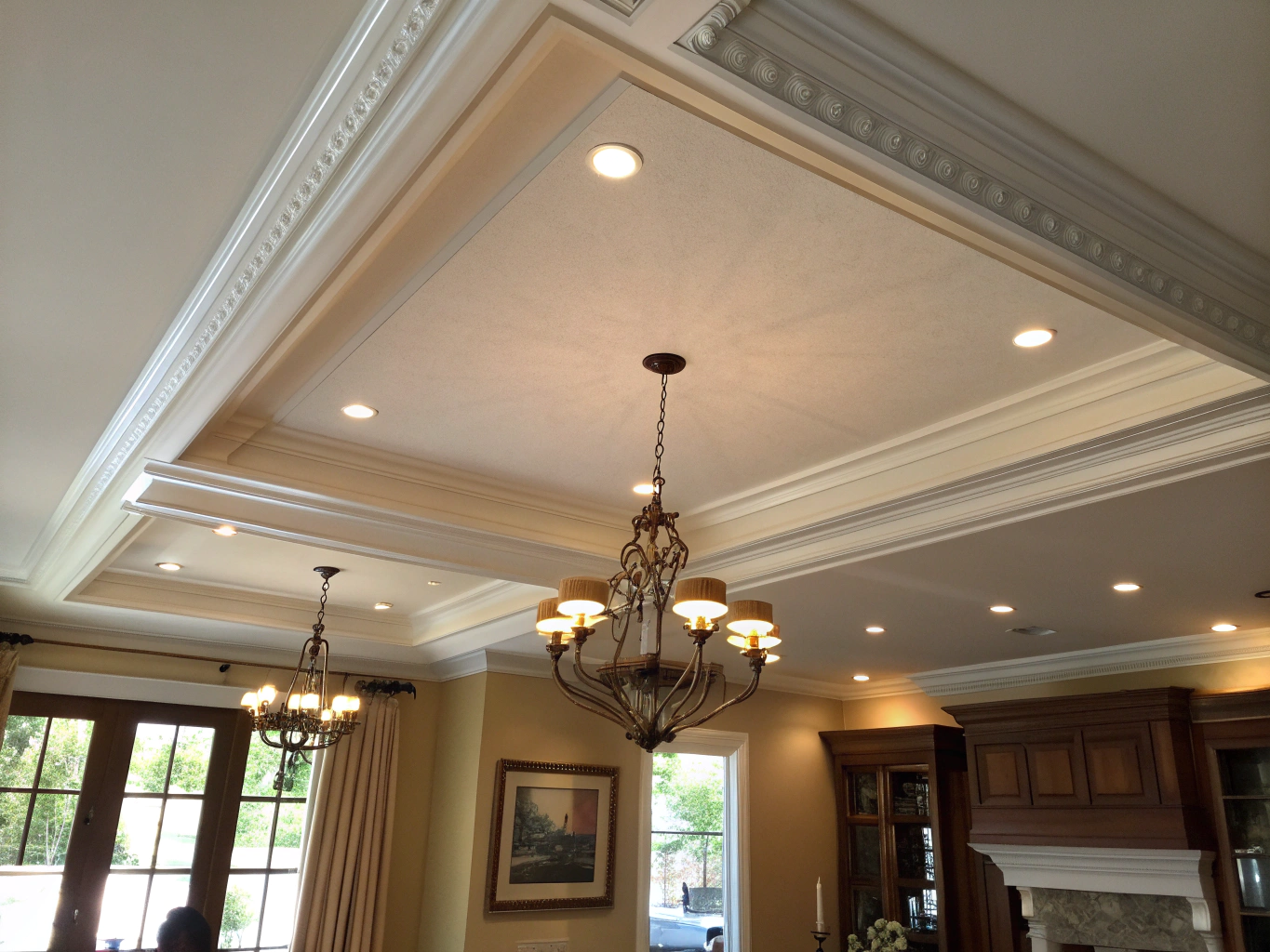 Detailed custom trim and ceiling work in an Etobicoke home