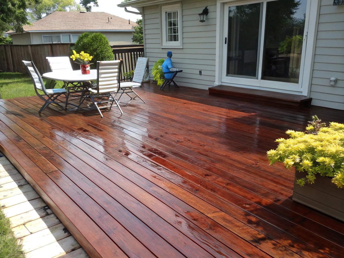 Newly constructed residential deck in Vaughan