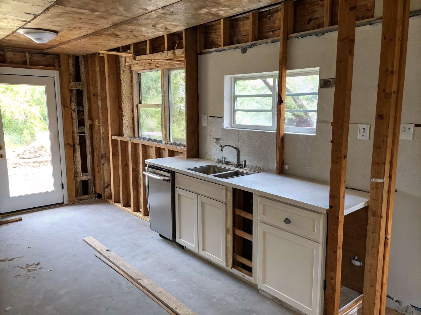 Custom framing and bulkhead work in an Oakville residence