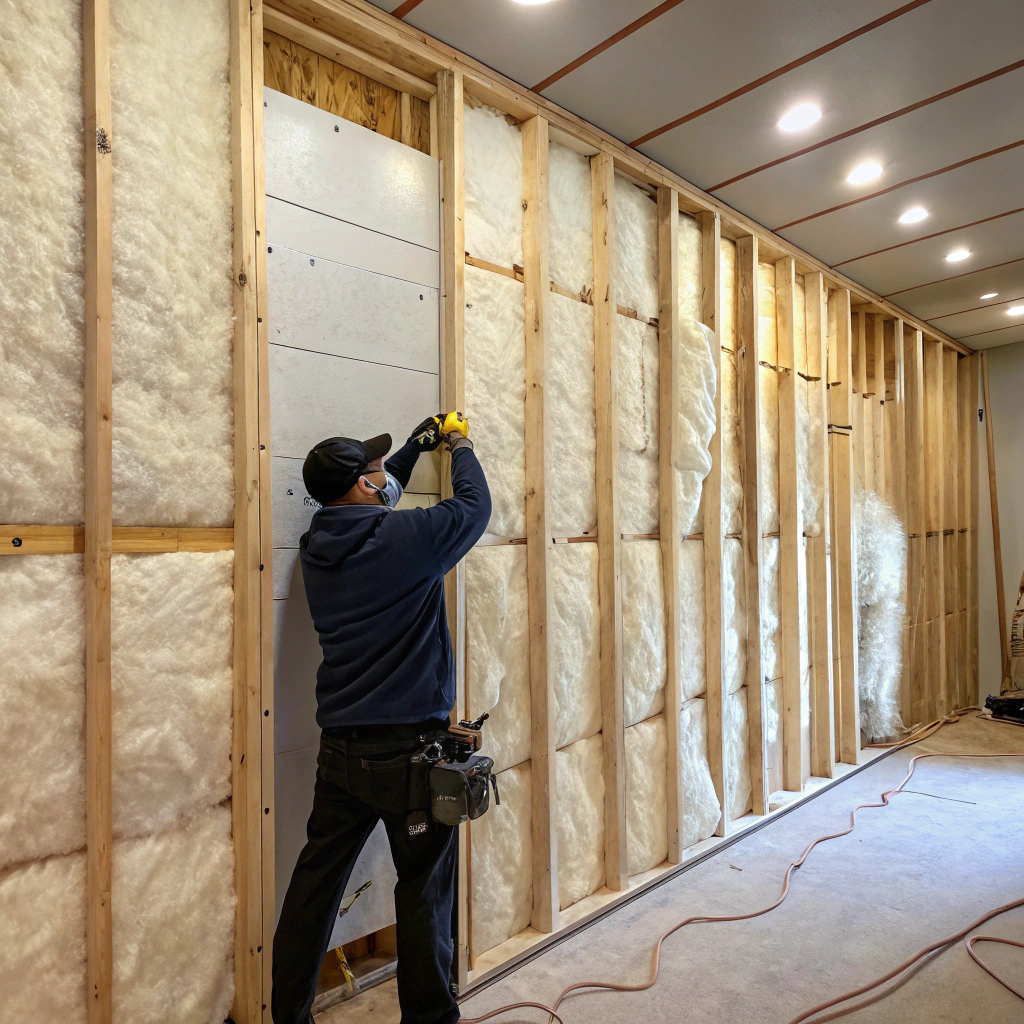Wall insulation installation