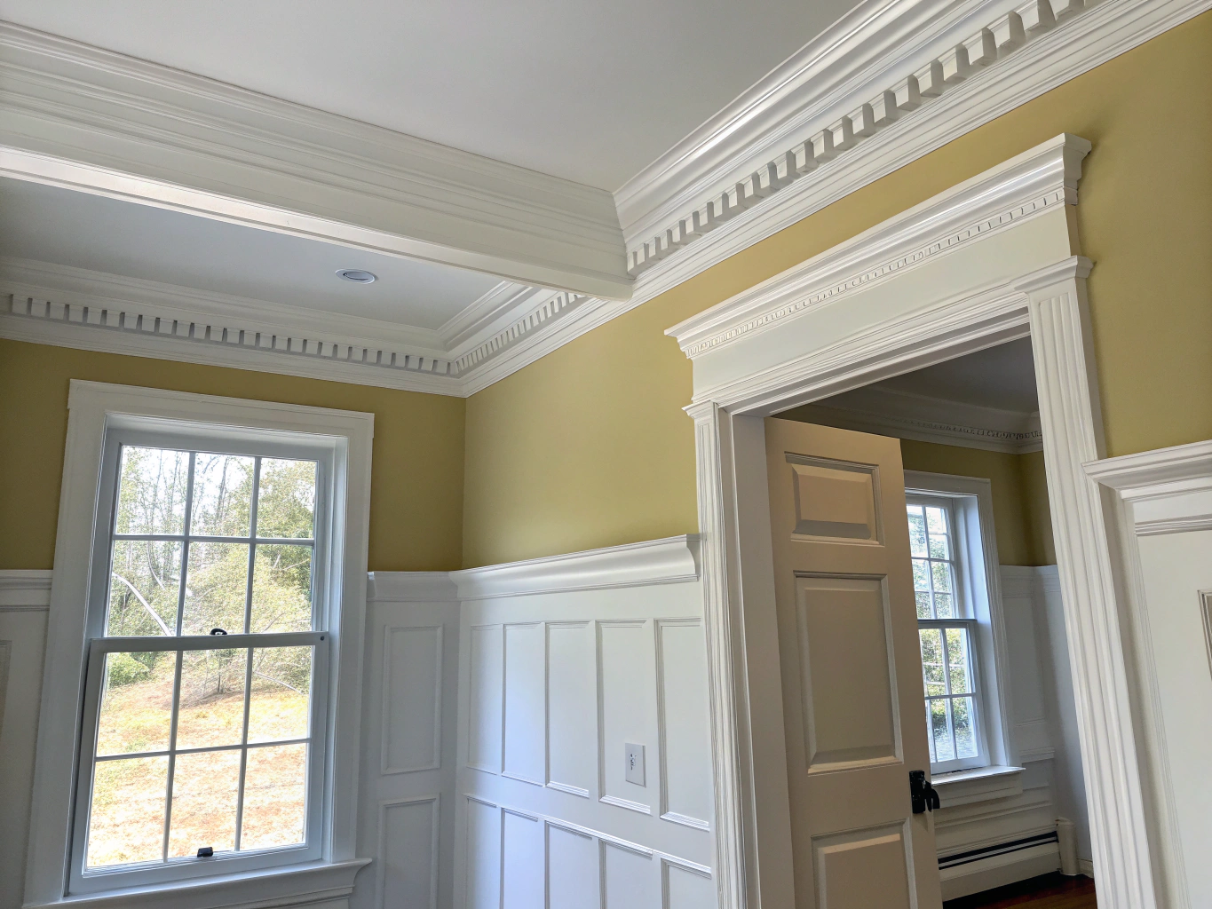 Finished interior renovation with custom trim work