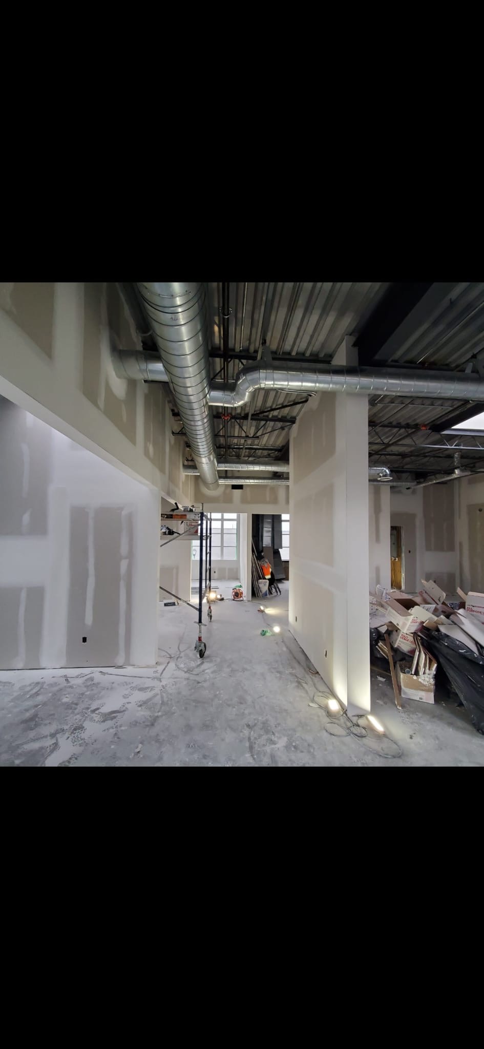 Institutional drywall finishing