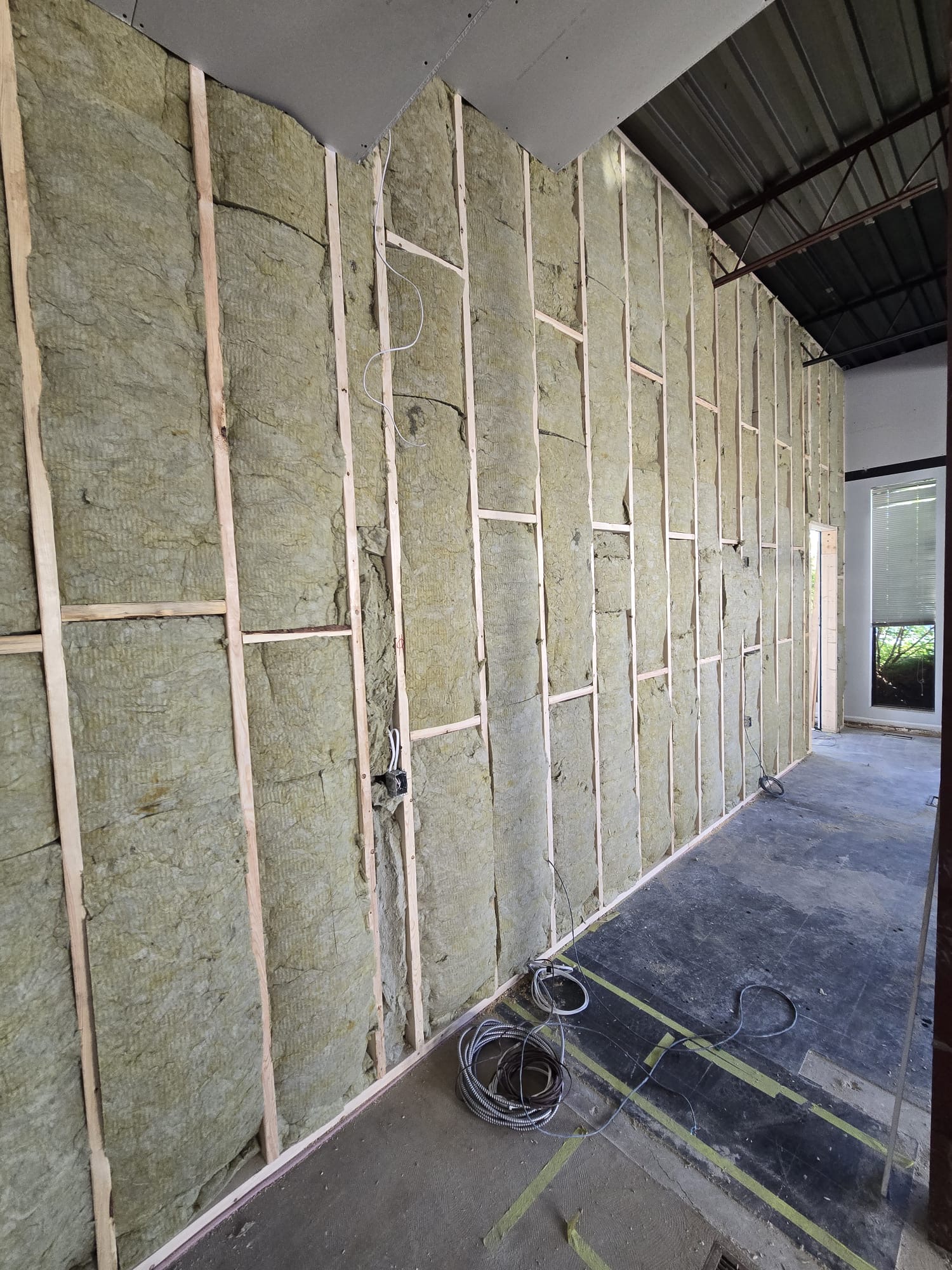 Acoustic ceiling tile installation